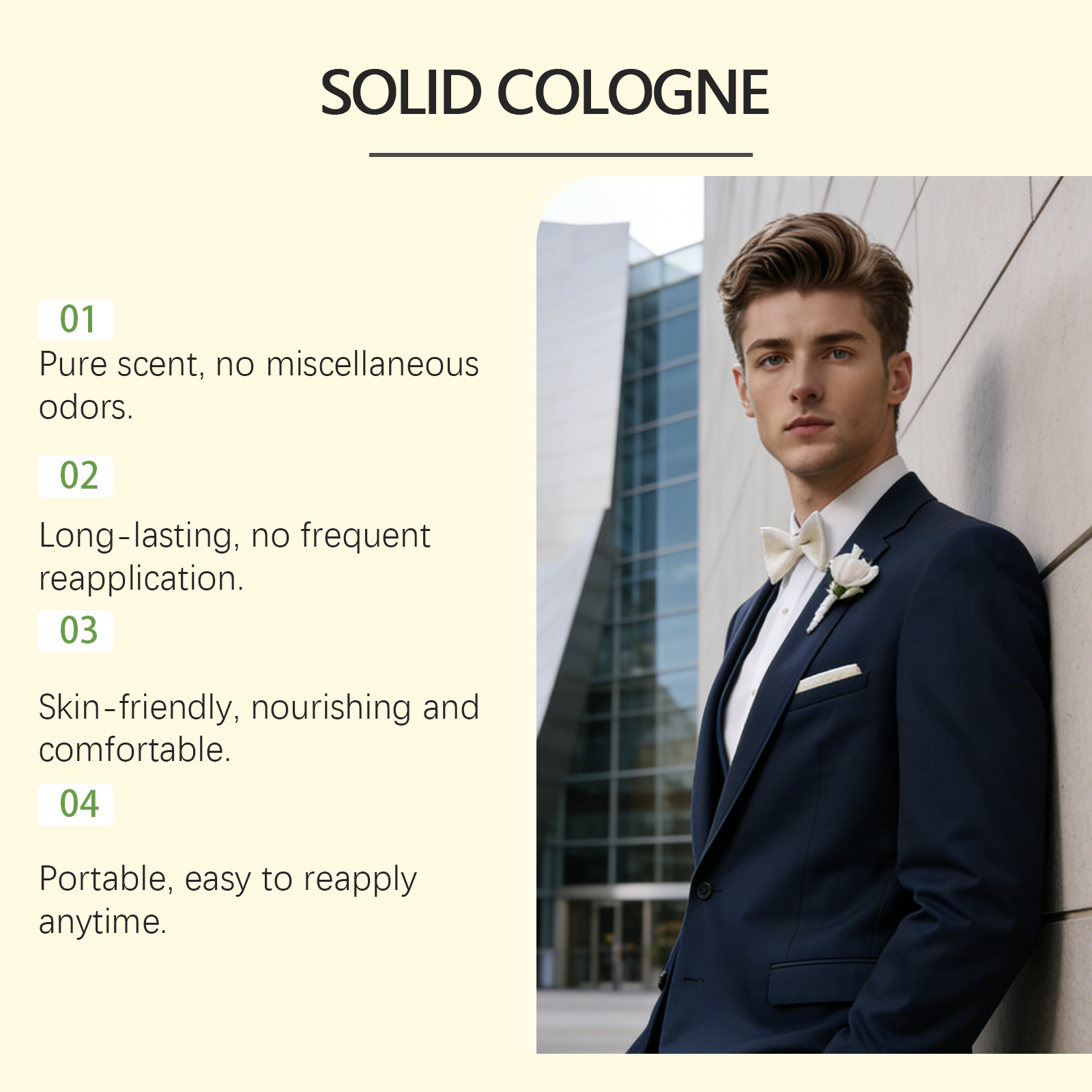 4In1 Pheromone Solid Cologne W - огляд і ціна Perfume For Fragrance